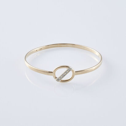 9ct Diamond Bangle