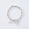 Sterling Silver Heart Padlock Bracelet