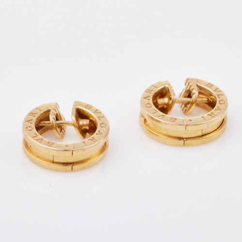 18ct Rose Gold, Bvlgari Huggie Earrings