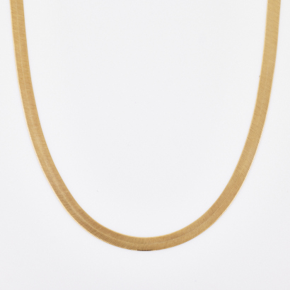 9ct Yellow Gold, 45cm Flat Snake Chain