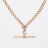 9ct Rose Gold, Vintage Fob Chain with T bar