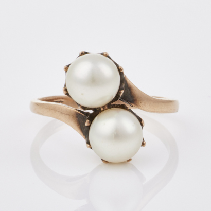 8ct Rose Gold, Vintage, 7.00mm Pearl Ring