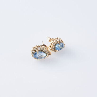 14ct Blue Topaz Earrings