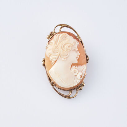 9ct Cameo Brooch