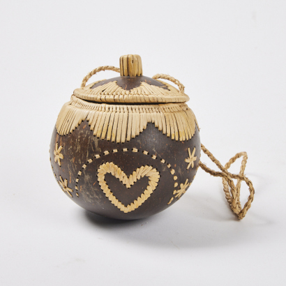 A Coconut Shell Container