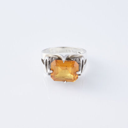 Sterling Silver Citrine Ring