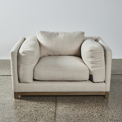 A Venice Lounge Chair In Textured Fabric