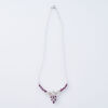 Silver Ruby and Diamond Necklace