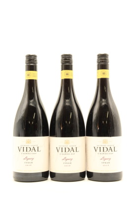 (3) 2016 Vidal Estate Legacy Syrah, Gimblett Gravels