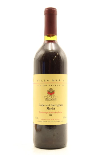 (1) 1991 Villa Maria Cellar Selection Merlot - Cabernet Sauvignon, Hawke's Bay