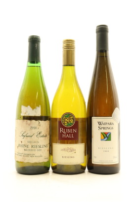 (1) 1990, NV & 2000 New Zealand Riesling Collection, 3 Bottles Sold as One Lot