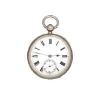 A Victorian Silver Cased Swiss Open Face Pocket Watch