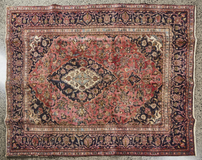 A Worn Vintage Large Persian carpet