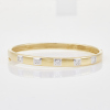 14ct Yellow Gold, .61ct Diamond Hinged Bangle