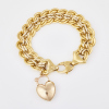 18ct/ 9ct Yellow Gold, Double Curb Link Bracelet