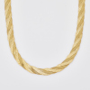 14ct Yellow Gold, Triple Row Herringbone Necklace