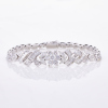 18ct White Gold, Modern, 3.33ct Flexible Diamond Bracelet