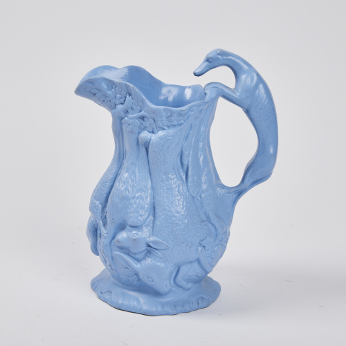 A Blue Hunting Jug