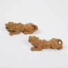 A Pair of Hornless Dragon Ceramic Tea Pets - 2