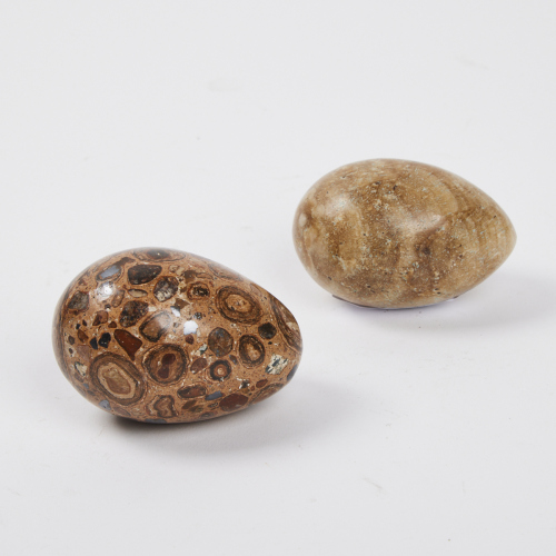 A Pair of Polished Stone Eggs