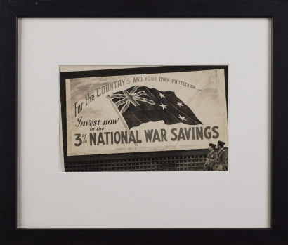 A Photograph of a Billboard Advertising the National War Savings