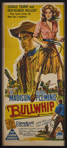 A Framed Poster of the Movie Bull Whip