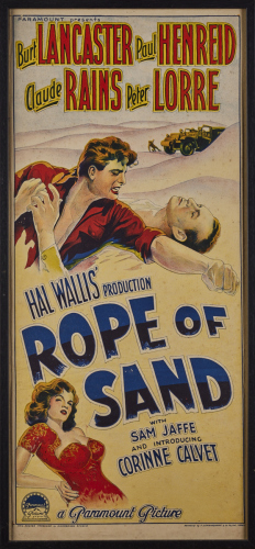 A Framed Poster of the Movie Rope of Sand