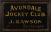 An Antique Avondale Jockey Club Sign