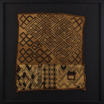 A Framed Kuba Textile, Democratic Republic of Congo