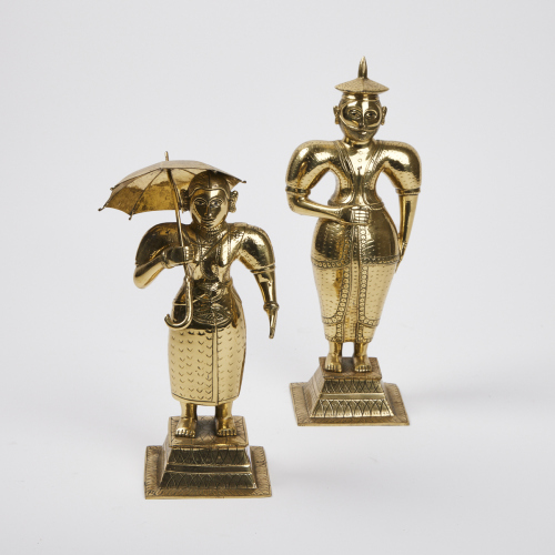 Two Brass Figures, India