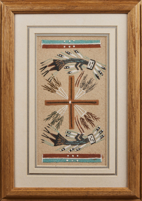 A Navajo Sand Painting by Sontherland