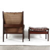 A Backhouse Safari Chair and Ottoman  - 3