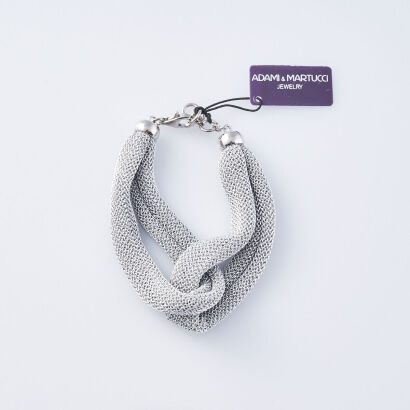 Silver Mesh Knot Bracelet