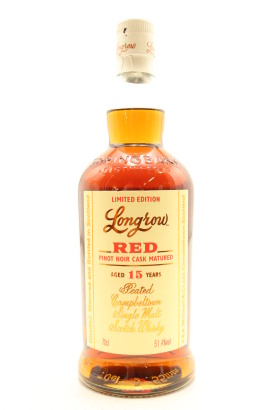 (1) Longrow 'Red' Limited Edition Fresh Pinot Noir Casks Peated 15 Year Old Single Malt Scotch Whisky, 51.4% ABV