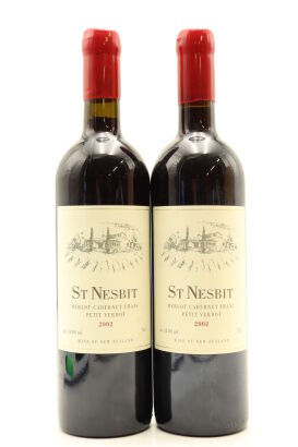 (2) 2002 St Nesbit Cabernet Merlot Petit Verdot, Auckland