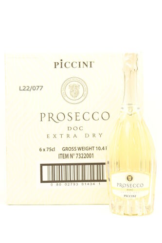 (6) NV Piccini 'Venetian Dress' Prosecco Extra Dry, Veneto