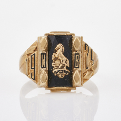 9ct Yellow Gold, 1974 Pioneer High School Ring