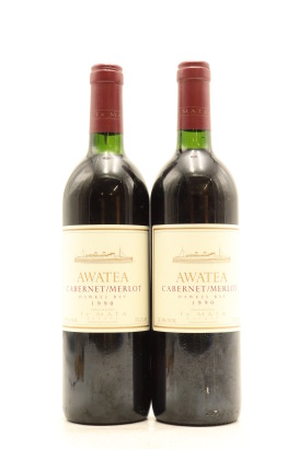 (2) 1990 Te Mata Estate Awatea Cabernets Merlot, Hawke's Bay