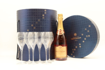 (1) NV Taittinger Prestige Rose Brut Gift Set, Champagne (GB)