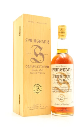 (1) Springbank 25 Year Old Millennium Limited Edition Single Malt Scotch Whisky, 46% ABV (GB)