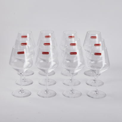 (1) Speigelau Style Collection Burgundy Balloon, (12 Glasses Sold as One Lot)