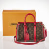 Louis Vuitton Monogram Canvas / Red Leather Soufflot Bag with Box - 2