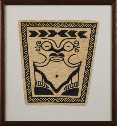 A Framed Tapa from Fatu Hiva