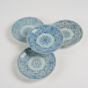 A set of four Chinese mid-Qing dynasty blue and white porcelain dishes