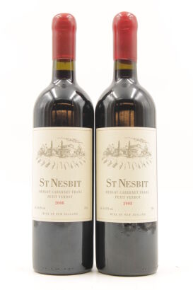 (2) 2008 St Nesbit Merlot Cabernet Franc Petit Verdot, Karaka