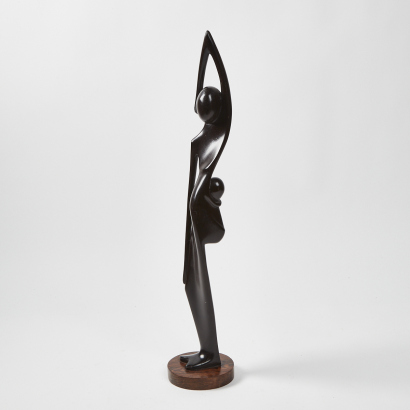 A Vintage Carved Ebony Sculpture