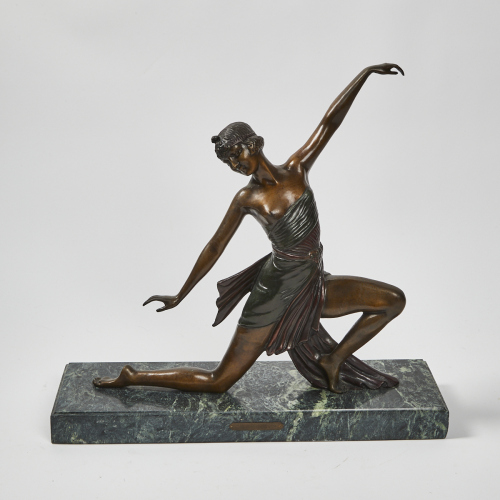 After DEMETRE CHIPARUS Diana Bronze