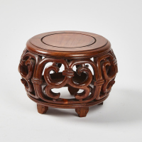 A Large Carved Chinese Vase Stand