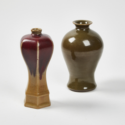 A Pair Of Chinese Studio Pottery Vases