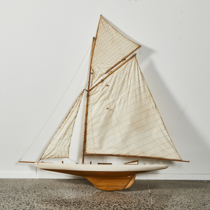 A Vintage Model Pond Yacht